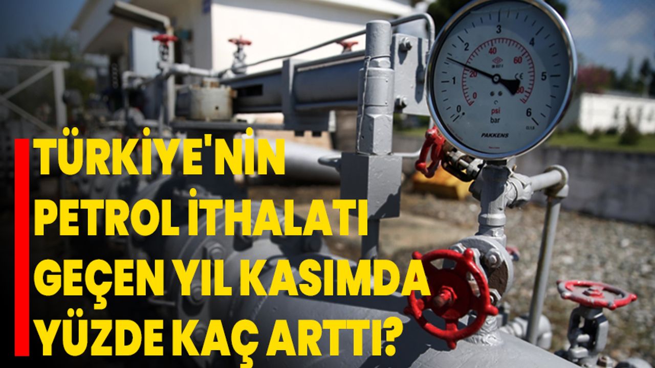 Türkiye'nin petrol ithalatı geçen yıl kasımda yüzde kaç arttı?