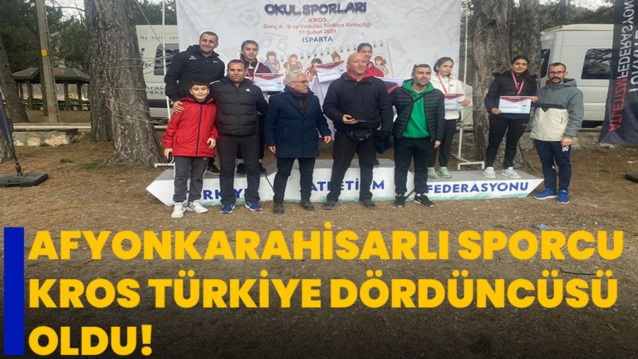 Afyonkarahisarlı Sporcu Kros Türkiye Dördüncüsü Oldu