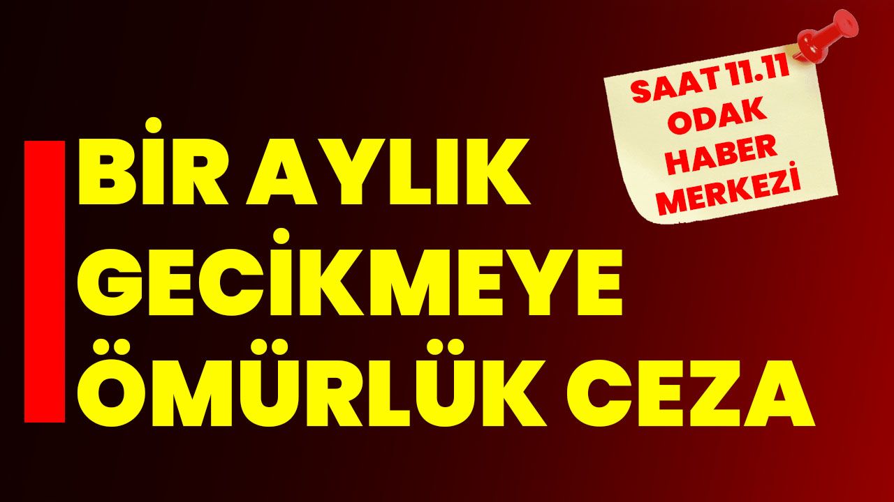 Bir Aylık Gecikmeye Ömürlük Ceza