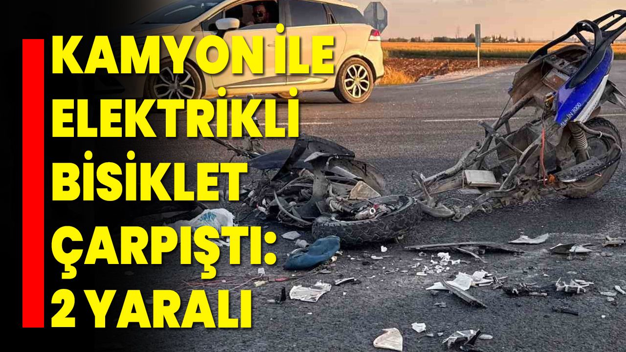Kamyon ile Elektrikli Bisiklet Çarpıştı: 2 Yaralı