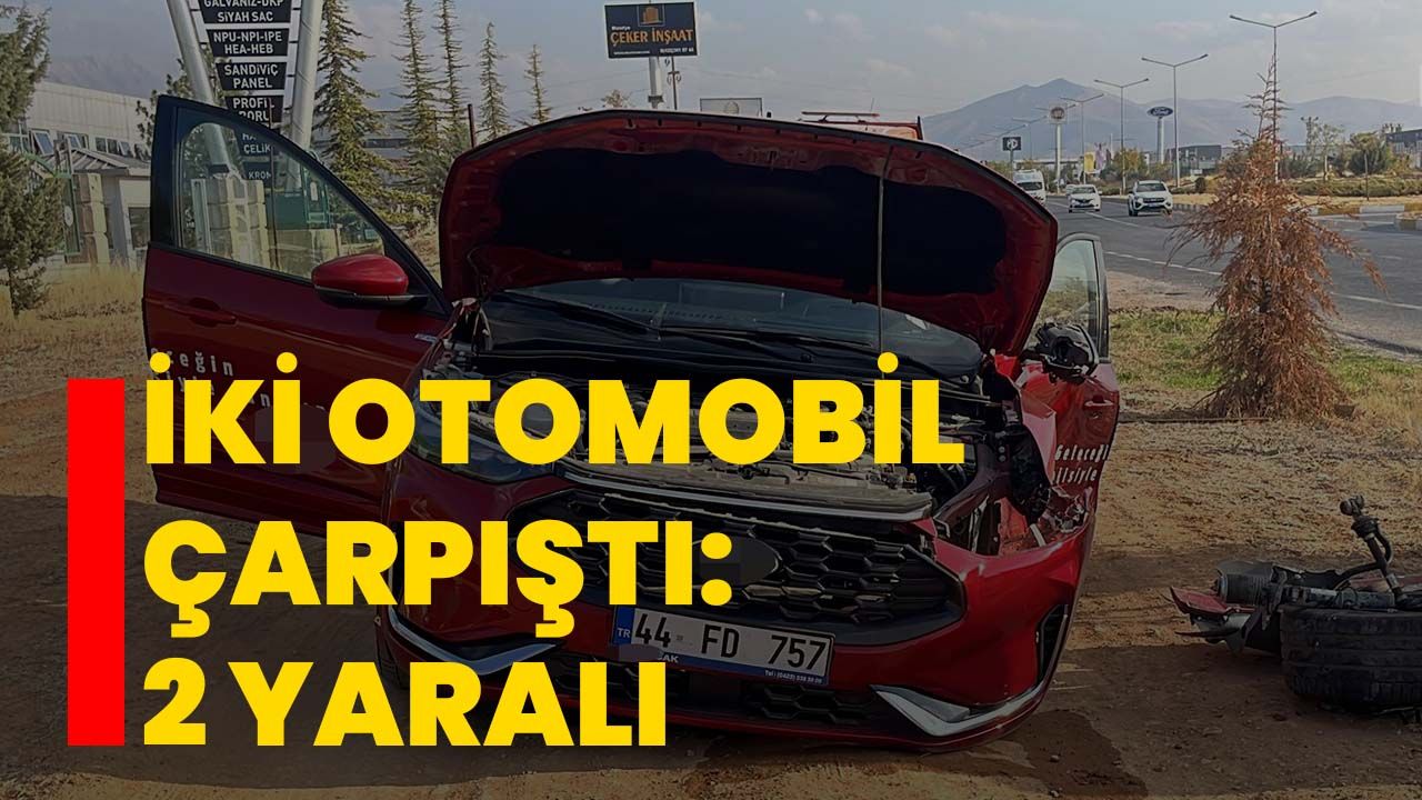 İki otomobil çarpıştı: 2 yaralı