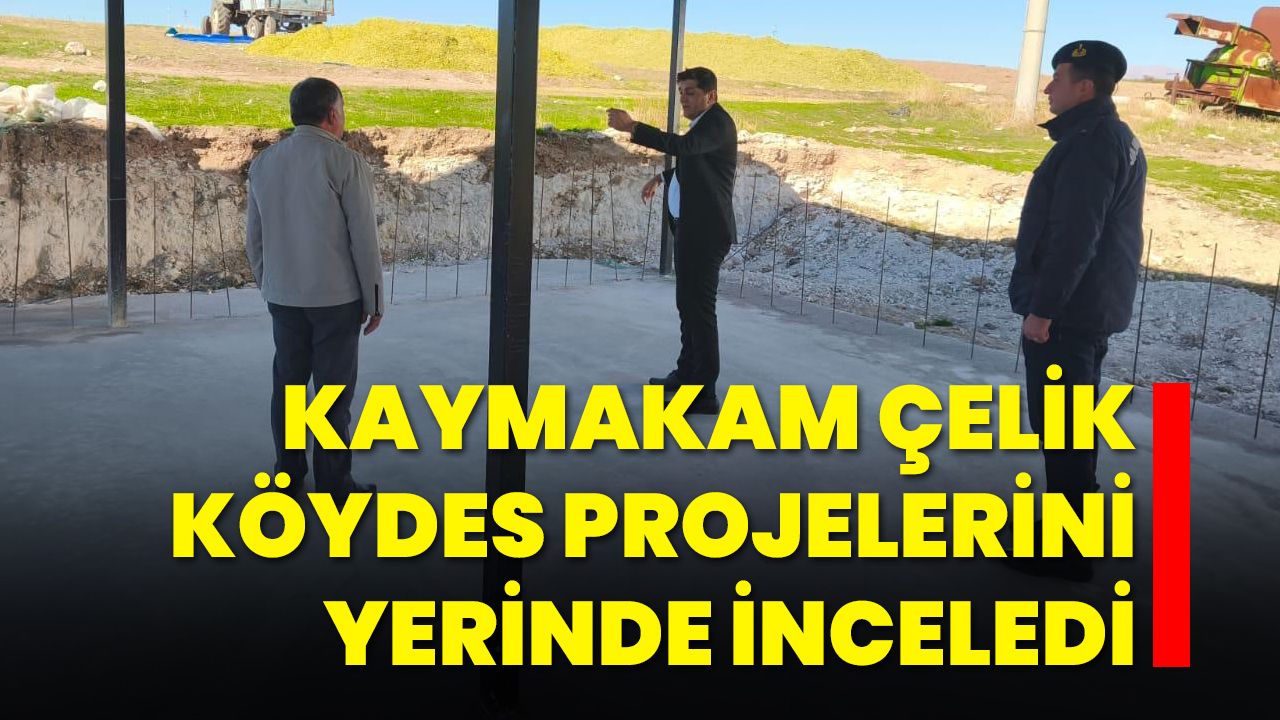 Kaymakam Çelik, Köydes Projelerini Yerinde İnceledi