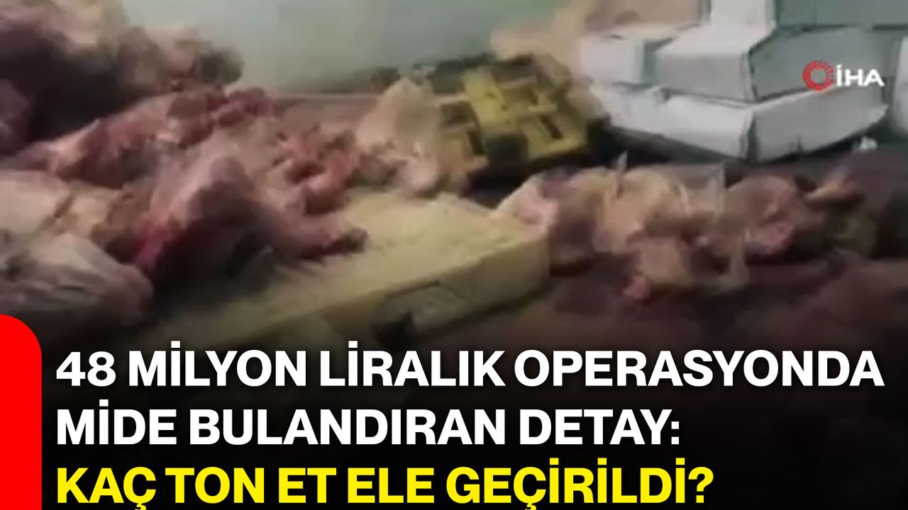 48 milyon lira değerinde niteliği değiştirilmiş 104 ton et ele geçirildi