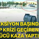 Direksiyon başında kalp krizi geçiren sürücü kaza yaptı