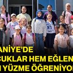 İhsaniye’de çocuklar hem eğleniyor hem yüzme öğreniyor
