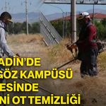 Bolvadin’de Kırkgöz Kampüsü çevresinde yabani ot temizliği