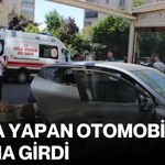 Kaza yapan otomobil fırına girdi