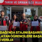 Sultandağı’nda stajını başarıyla tamamlayan öğrencilere başarı belgesi verildi