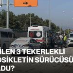 Devrilen 3 tekerlekli motosikletin sürücüsüne ne oldu?