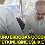 İl Müdürü Erdoğan çocukların sanat etkinliğine eşlik etti