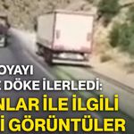 Tır boyayı döke döke ilerledi: O anlar ile ilgili yeni görüntüler