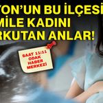 Afyon’un bu ilçesinde hamile kadını korkutan anlar