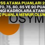 KPSS Atama Puanları 2026: 60, 65, 70, 75, 80, 85 ve 90 Puanla Hangi Kadrolara Atanılır?