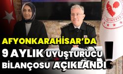 Afyonkarahisar’da 9 Aylık Uyuşturucu Bilançosu açıklandı: