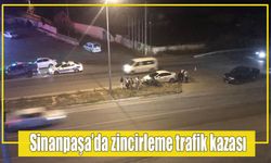 Sinanpaşa'da zincirleme trafik kazası: Yaralılar var...!