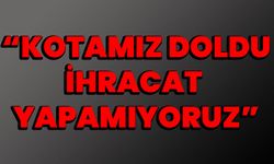 ‘Kotamız doldu, ihracat yapamıyoruz’