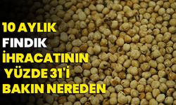 10 aylık fındık ihracatının yüzde 31'i bakın nereden? 