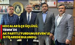 "Hocalar İlçe Üçlüsü, TBMM'de AK Parti'li Yurdunuseven'le İstişarede Bulundu"