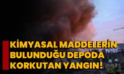 Kimyasal Maddelerin Bulunduğu Depoda Korkutan Yangın!