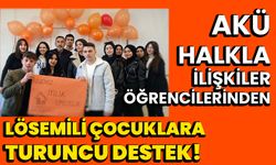 AKÜ Halkla İlişkiler Öğrencilerinden Lösemili Çocuklara Turuncu Destek!