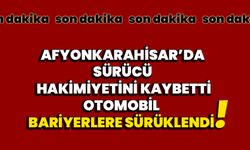 Sürücü hakimiyetini kaybetti, bariyerlere sürüklendi!