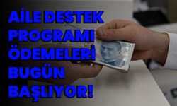 Aile Destek Programı Ödemeleri Bugün Başlıyor