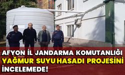 Afyon İl Jandarma Komutanlığı, Yağmur Suyu Hasadı Projesini incelemede!