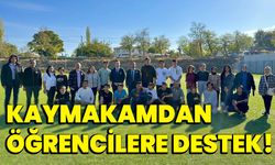 Kaymakamdan öğrencilere destek