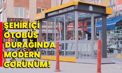 Şehir içi otobüs durağında modern görünüm!