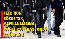 FETÖ'nün sözde TSK yapılanmasına yönelik operasyonda 12 gözaltı!
