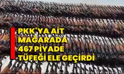 PKK'ya ait mağarada 467 piyade tüfeği ele geçirdi