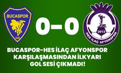Bucaspor-HES İlaç Afyonspor karşılaşmasından ilkyarı gol sesi çıkmadı: 0-0