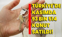 Türkiye'de kasımda 93 bin 514 konut satıldı