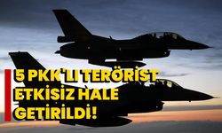 5 PKK'lı terörist etkisiz hale getirildi