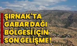 Şırnak'ta Gabar Dağı bölgesi için son gelişme!