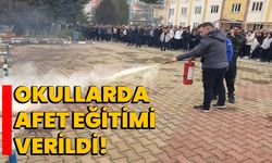 Okullarda afet eğitimi verildi!