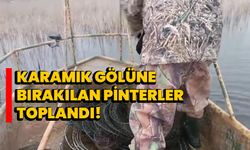 Karamık gölüne bırakılan pinterler toplandı