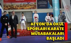 Afyon’da Okul Sporları Karate Müsabakaları Başladı