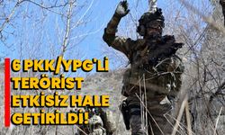 6 PKK/YPG'li terörist etkisiz hale getirildi!