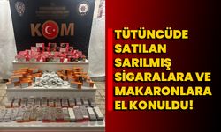 Tütüncüde Satılan Sarılmış Sigaralara Ve Makaronlara El Konuldu