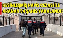 Kesinleşmiş hapis cezası ile aranan 54 şahıs yakalandı