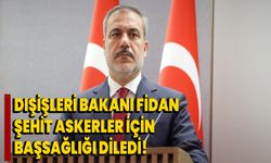 Dışişleri Bakanı Fidan şehit askerler için başsağlığı diledi!