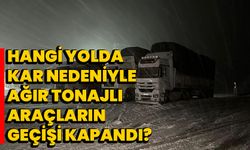 Hangi yolda kar nedeniyle ağır tonajlı araçların geçişi kapandı?