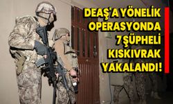 DEAŞ'a yönelik operasyonda 7 şüpheli kıskıvrak yakalandı!