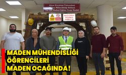 Maden mühendisliği öğrencileri maden ocağında!