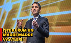 İşte Kurum'un madde madde vaatleri!