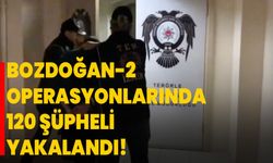 Bozdoğan-2 operasyonlarında 120 şüpheli yakalandı