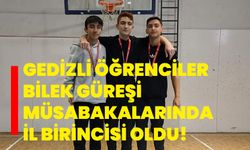 Gedizli öğrenciler bilek güreşi müsabakalarında il birincisi oldu!