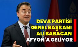 DEVA Partisi Genel Başkanı Ali Babacan Afyon'a geliyor