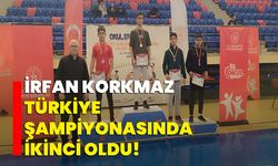Afyonkarahisar Sporcu Eğitim Merkezi öğrencisi İrfan Korkmaz, Türkiye Şampiyonasında ikinci oldu
